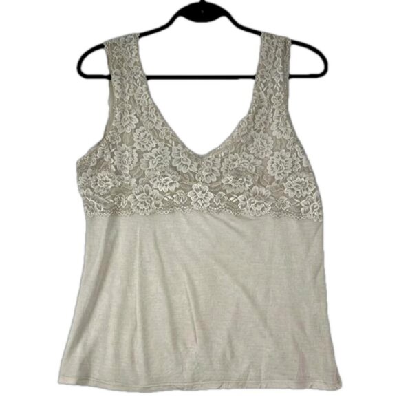 Winter Silk Cream Silk-Modal Lace Cami - Picture 1 of 8